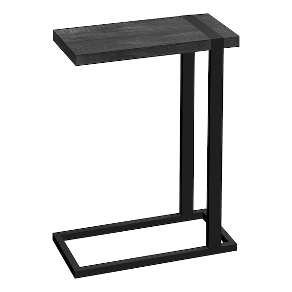 Monarch Specialties Accent Table, C-shaped, End, Side, Snack, Living Room, Bedroom, Metal, Laminate, Black, Contemporary I 2863 - main